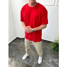 Nomarc Düz Kesim Basic Kırmızı Tshirt