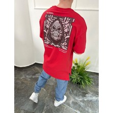 Nomarc Hayalet Sırt Baskılı Kırmızı Tshirt