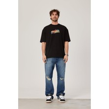 Nomarc Apparel Baskılı Siyah Tshirt