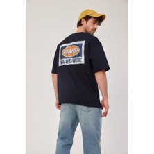 Nomarc Brand Worldwide Baskılı Lacivert Tshirt