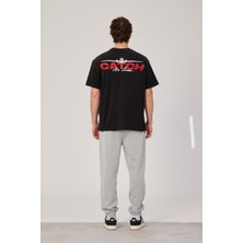 Nomarc Uçak Baskılı Siyah Tshirt