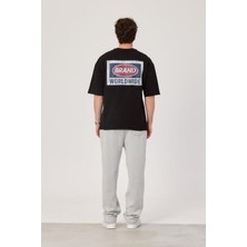 Nomarc Brand Worldwide Baskılı Siyah Tshirt