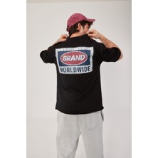 Nomarc Brand Worldwide Baskılı Siyah Tshirt