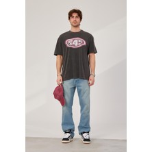 Nomarc 545 Baskılı Yıkamalı Füme Tshirt