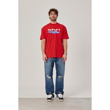 Nomarc Hawaii Baskılı Kırmızı Tshirt