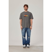 Nomarc Apparel Baskılı Gri Tshirt