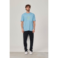 Nomarc Creative Yazılı Mavi Tshirt