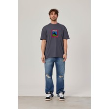 Nomarc Grybrand Tavşan Baskılı Antrasit Tshirt