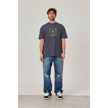 Nomarc Creative Yazılı Antrasit Tshirt