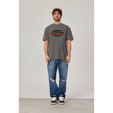 Nomarc Harvestbro Renkli Yazılı Gri Tshirt