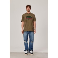 Nomarc Harvestbro Renkli Yazılı Yeşil Tshirt