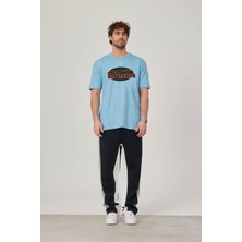 Nomarc Harvestbro Renkli Yazılı Mavi Tshirt