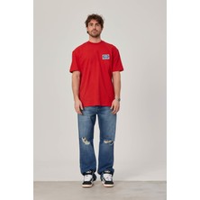 Nomarc Brand Worldwide Baskılı Kırmızı Tshirt