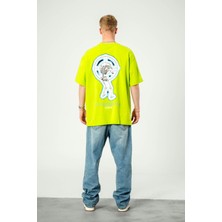 Nomarc Iskelet Hedef Baskılı Neon Yeşil Tshirt