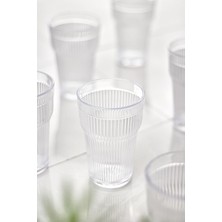 Molvea Akrilik 6'lı Uzun Bardak & Su Meşrubat Bardağı 400 ml ( Cam Değildir )