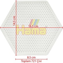 Hama Beads Midi Boncuk Tablası -Büyük Altıgen