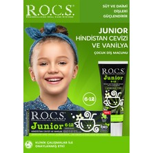 Rocs Junıor 6-12 Yaş Hindistan Cevizi & Vanilya Tadında Florürsüz Diş Macunu - 74G