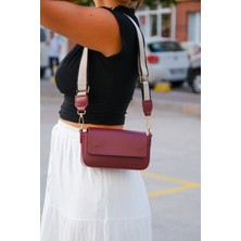 Casual Bag Casual Bag-Bordo Askı Detaylı El ve Omuz Çantası