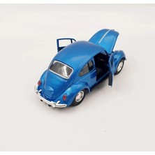 ZFN Metal Beetle Vosvos Diecast Nostaljik Araba 12 cm Açılır Kapı Çek Bırak Dekor Oyuncak