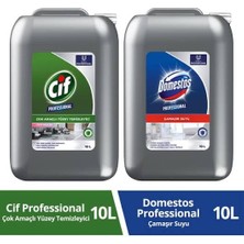 Domestos 1 Adet Cif Genel Yüzey Temizleyici ve 1 Adet Dometos Çamaşır Suyu