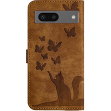 GX Boutique Google Piksel 8A Için Kılıf Cüzdan Kılıf Tutucu Kapak Flip Folio Kabartmalı (Yurt Dışından)