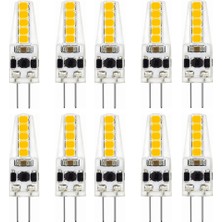 Kendal 10 Adet 1,5W 220V G4 Duy LED Kapsül Ampul 6500K Beyaz Işık KES006