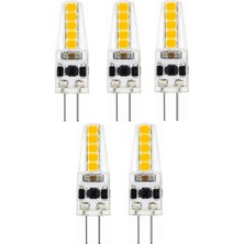 Kendal 5 Adet 1,5W 220V G4 Duy LED Kapsül Ampul 6500K Beyaz Işık KES006