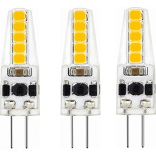 Kendal 3 Adet 1,5W 220V G4 Duy LED Kapsül Ampul 6500K Beyaz Işık KES006