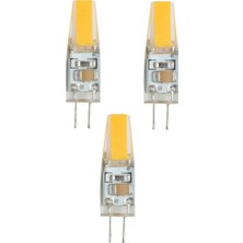 Kendal 3 Adet 2,5W 220V G4 Duy LED Kapsül Ampul 6500K Beyaz Işık KES008