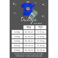 Triliya Erkek Çocuk Kaplan Baskılı Likralı T-Shirt & Kapri Takımı