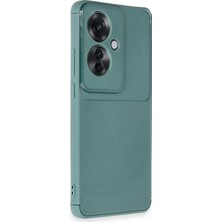 Posso Oppo Reno 11F Kılıf Karbon Görünüm 3D Kamera Korumalı Kir Leke Tutmaz Fit Silikon Kapak