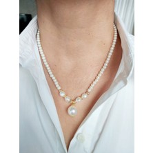 Devi Fashion Özel Tasarım Inci Uçlu Kolye