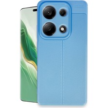 Posso Xiaomi Redmi Note 13 Pro 4g  Kılıf  Deri Dikiş Tasarım Kamera Korumalı Silim Fit Parmak Izi Yapmaz Silikon Kapak