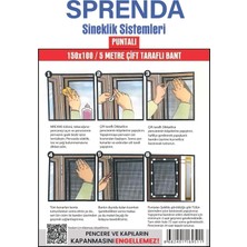 Sprenda 150 x 100 cm 5 Metre Çift Taraf Bantlı Pencere Sinek Önleyici Kovucu Sineklik Perdesi