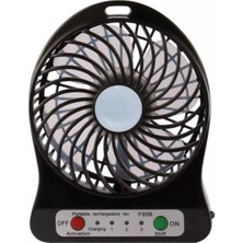 Şarjlı Vantilatör Mini Masaüstü El Fan Taşınabilir 3 Kademeli USB Fan