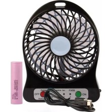 Şarjlı Vantilatör Mini Masaüstü El Fan Taşınabilir 3 Kademeli USB Fan