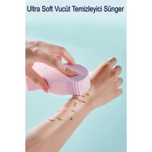 Halvey Banyo Vücut Duş Süngeri Sihirli Vücut Ölü Deri Sökücü Vücut Masaj Peeling Fırçası Süngeri