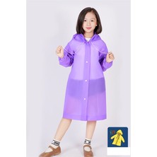 Newdaki Mor Kız Erkek Çocuk %100 Eva Kapüşonlu Yağmurluk