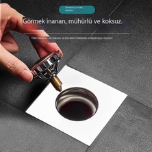 Huanmei Banyo Yer Süzgeci Kapağı, Ayakla Çalıştırılan Yer Süzgeci, Koku Önleyici Açılır Çekirdek Kanalizasyon Tıkanma Önleyici, Koku Önleyici ve Böceklere Dayanıklı (Yurt Dışından)