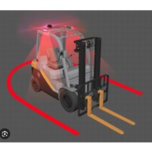 Eparts U Zone Forklift - U Şeklinde Kırmızı Güvenli Işığı 10V-110V