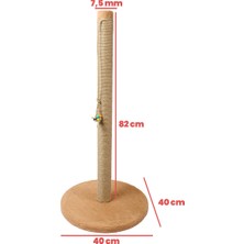 Anbela Koalaototekstil 82 cm Oval Kedi Tırmalama Tahtası Doğal Jüt Halat Üretim