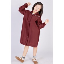 Newdaki Bordo Kız Erkek Çocuk %100 Eva Kapüşonlu Yağmurluk