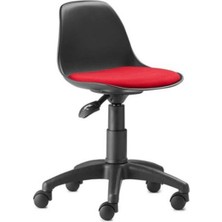 Güçlü Tedarik Çocuk Çalışma Sandalyesi Koltuğu 6-12 Yaş Kırmızı Plastik Oturma Yüzeyi Tekerlekli