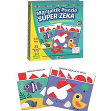 Eğitici Manyetik Parçalar ile Puzzle Yapma Seti - Magnet Tablet Puzzle Set - Manyetik Montessori Puzzle Oluşturma Set