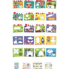 Eğitici Manyetik Parçalar ile Puzzle Yapma Seti - Magnet Tablet Puzzle Set - Manyetik Montessori Puzzle Oluşturma Set