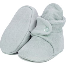 Ella Bonna Müslin Bebek Patiği, Organik Pamuk, Yenidoğan Pandufu, Gri