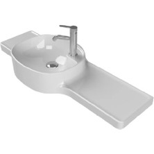 Turkuaz Harmony Etajerli Lavabo 100X37,5X26,4 cm (Soldan Hazneli)