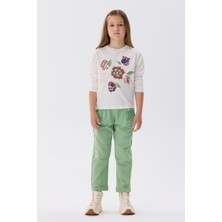 Tyess Bg Store Kız Çocuk Ekru T-Shirt