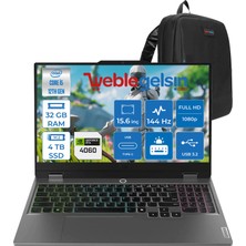 Lenovo loq 15IAX9 Intel I5 12450HX 32GB Ddr5 4tb SSD RTX4060 8gb (105W) 15.6″ Fhd Freedos 15.6" IPS Fhd 144HZ Taşınabilir Bilgisayar 883GS007XTRF10 + Zettaçanta