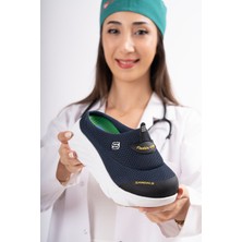Sandal Spor Kadın Dolgu Taban Ortopedik File Sabo Doktor Hemşire Hastane Aşçı Terliği SS001-0278  Lacivert